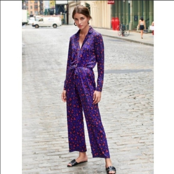 TEREZ Electric purple Cheetah Jumpsuit - Picture 1 of 9
